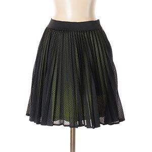 L’AMOUR NANETTE LEPORE BLACK MESH PLEATED SKIRT
